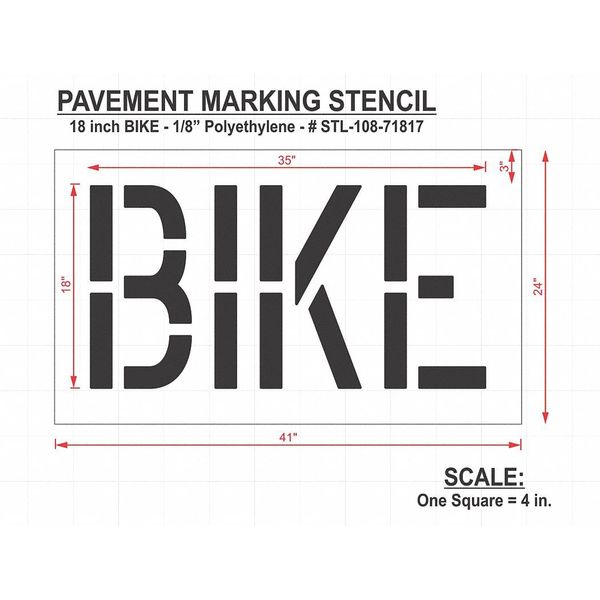 Pavement Stencil, Bike, STL-108-71817