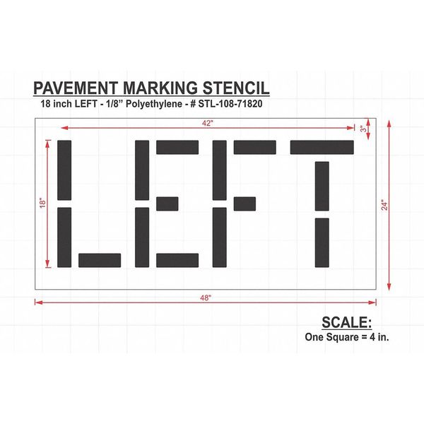 Pavement Stencil, Left, STL-108-71820