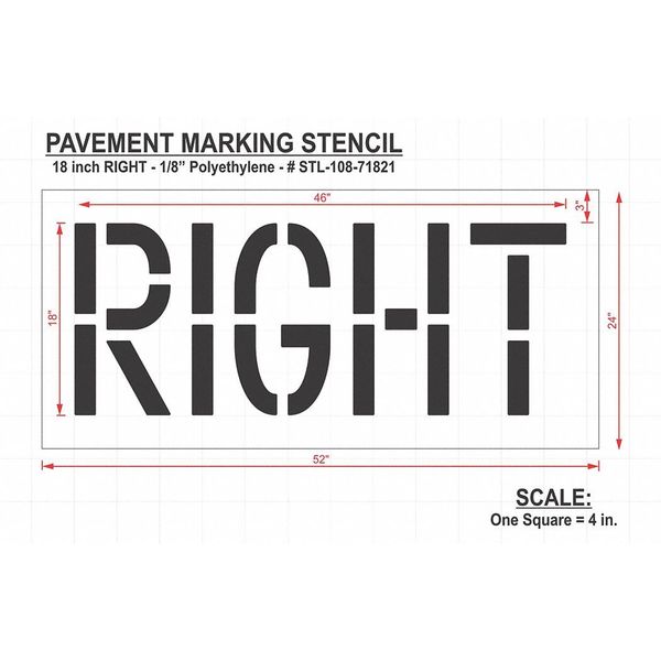 Pavement Stencil, Right, STL-108-71821