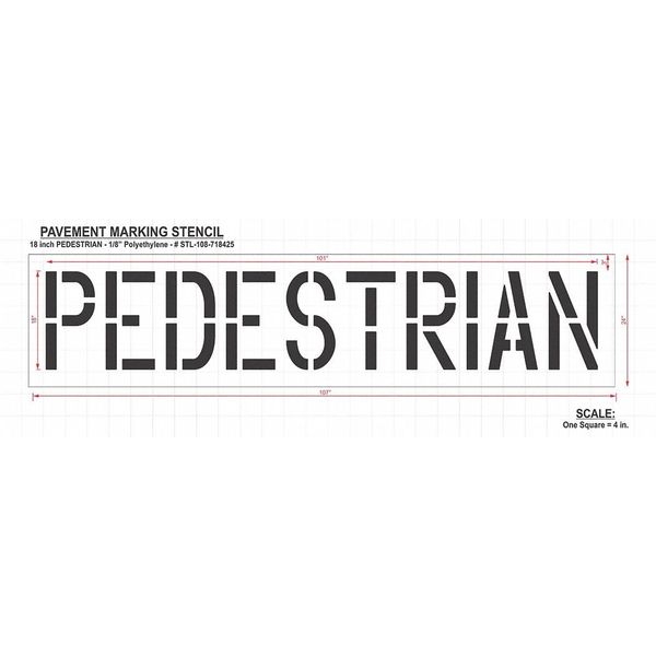 Pavement Stencil, Pedestrian, STL-108-71825