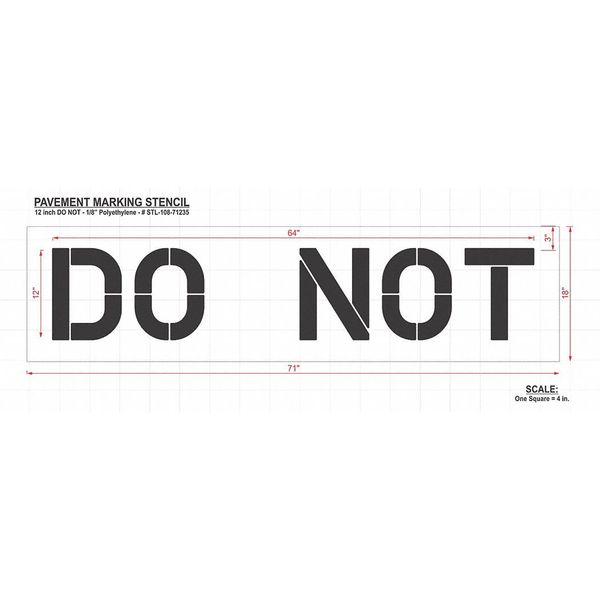 Pavement Stencil, Do Not, STL-108-71235