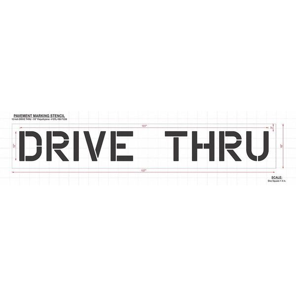 Pavement Stencil, Drive Thru, STL-108-71236
