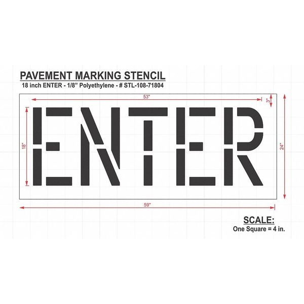 Pavement Stencil, Enter, STL-108-71804