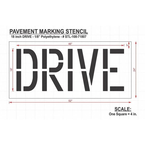 Pavement Stencil, Drive, STL-108-71807