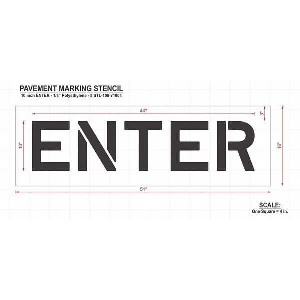 Pavement Stencil, Enter, STL-108-71004