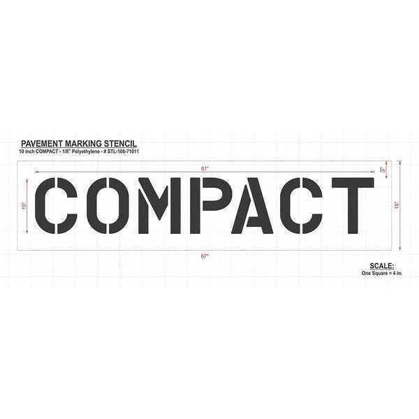Pavement Stencil, Compact, STL-108-71011