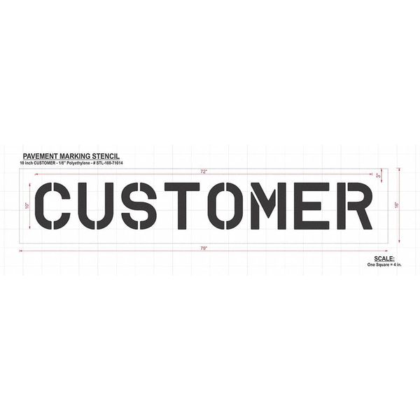 Pavement Stencil, Customer, STL-108-71014
