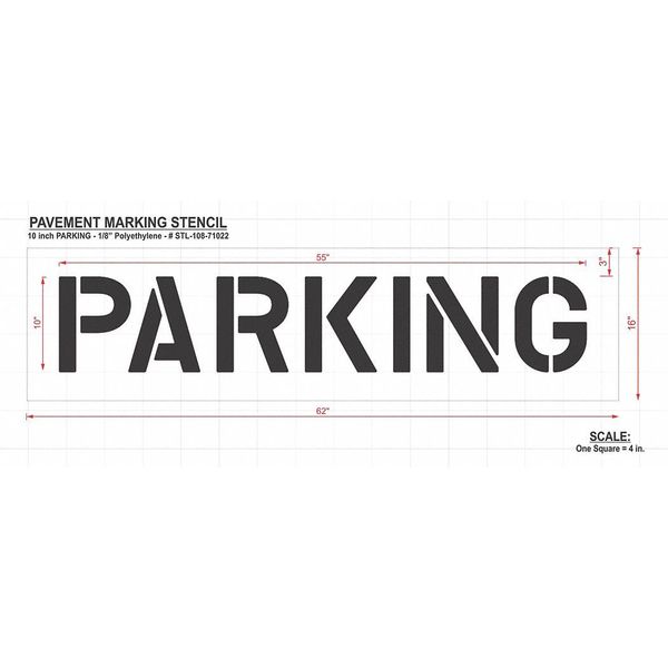 Pavement Stencil, Parking, STL-108-71022