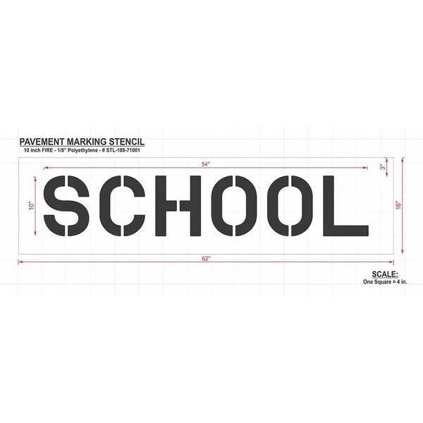 Pavement Stencil, School, STL-108-71023