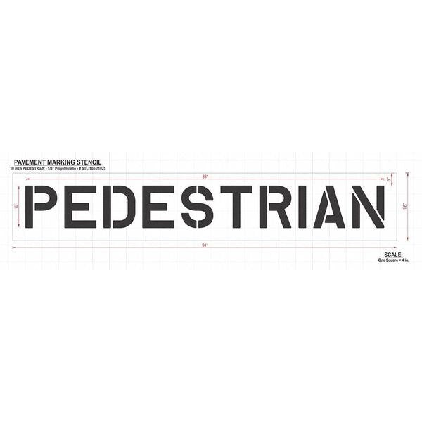 Pavement Stencil, Pedestrian, STL-108-71025