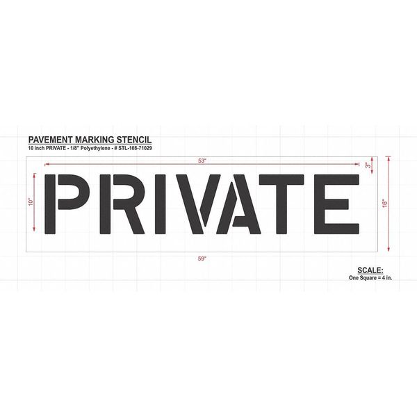Pavement Stencil, Private, STL-108-71029