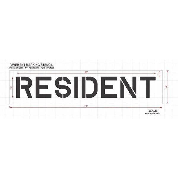 Pavement Stencil, Resident, STL-108-71030