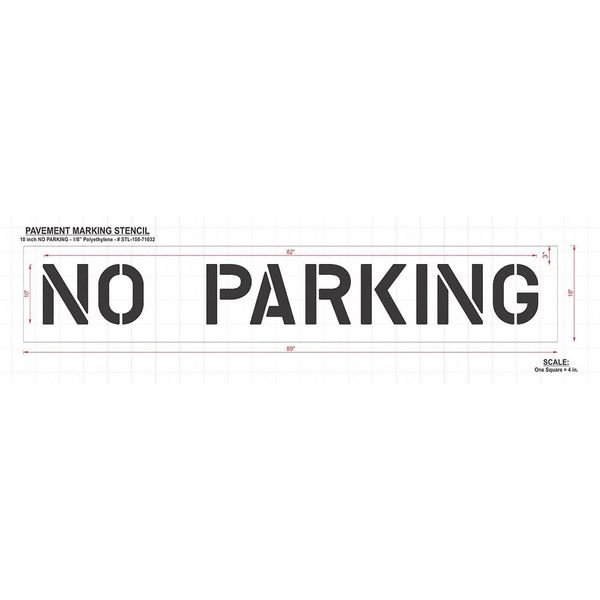 Pavement Stencil, No Parking, STL-108-71032