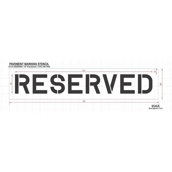 Pavement Stencil, Reserved, STL-108-71033