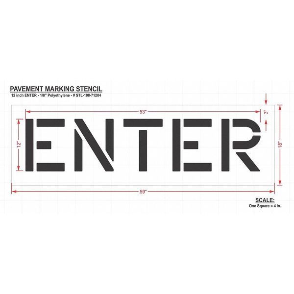 Pavement Stencil, Enter, STL-108-71204