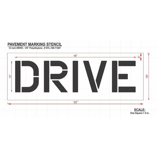 Pavement Stencil, Drive, STL-108-71207