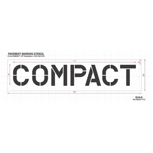Pavement Stencil, Compact, STL-108-71211