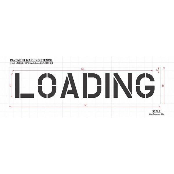 Pavement Stencil, Loading, STL-108-71212