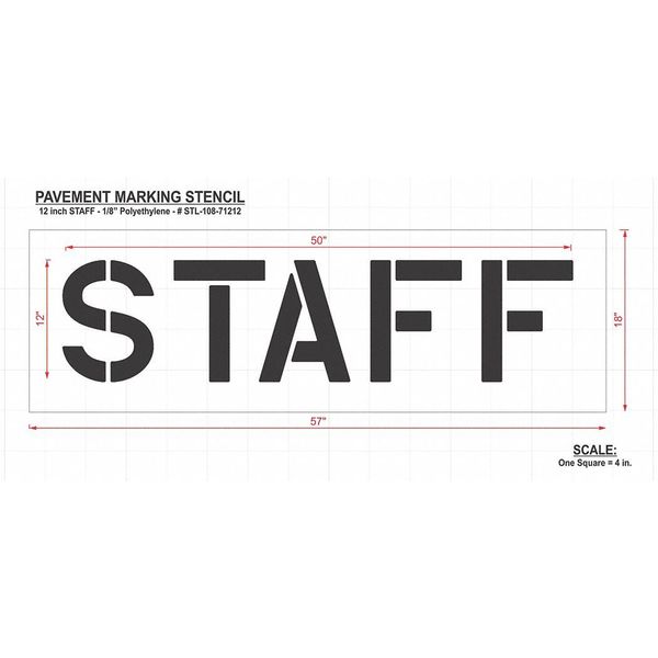 Pavement Stencil, Staff, STL-108-71213