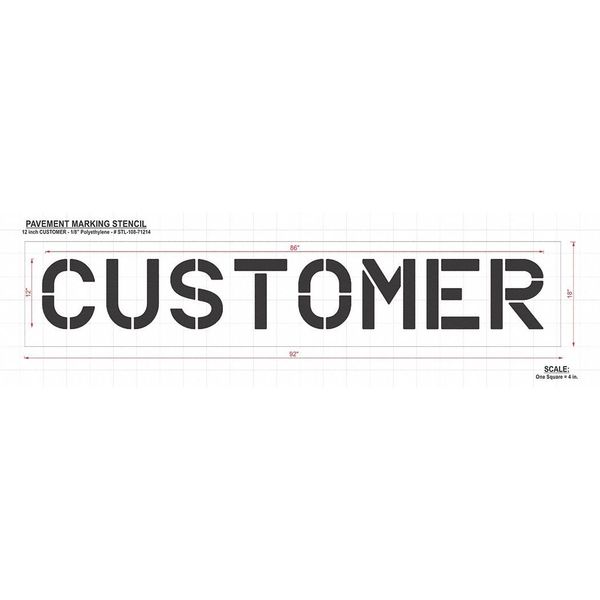 Pavement Stencil, Customer, STL-108-71214