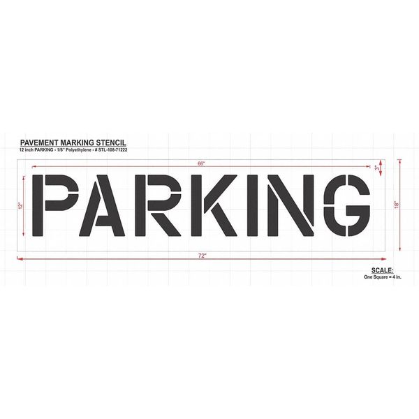 Pavement Stencil, Parking, STL-108-71222