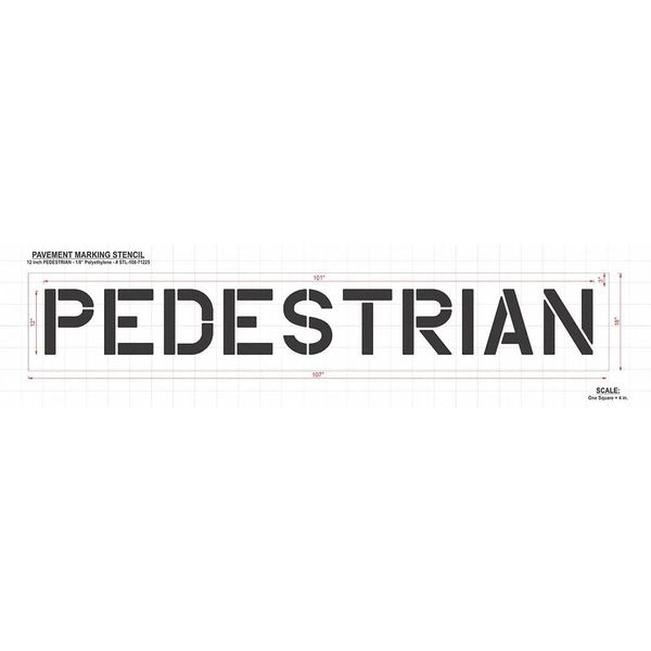 Pavement Stencil, Pedestrian, STL-108-71225