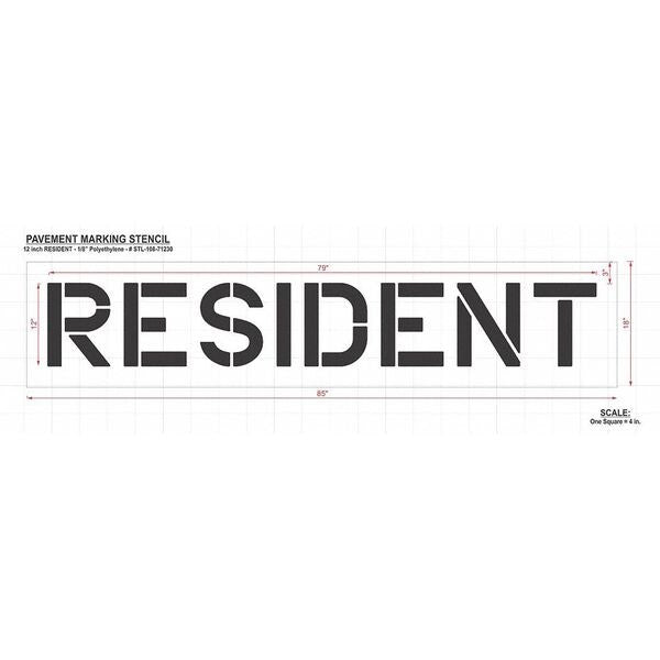 Pavement Stencil, Resident, STL-108-71230