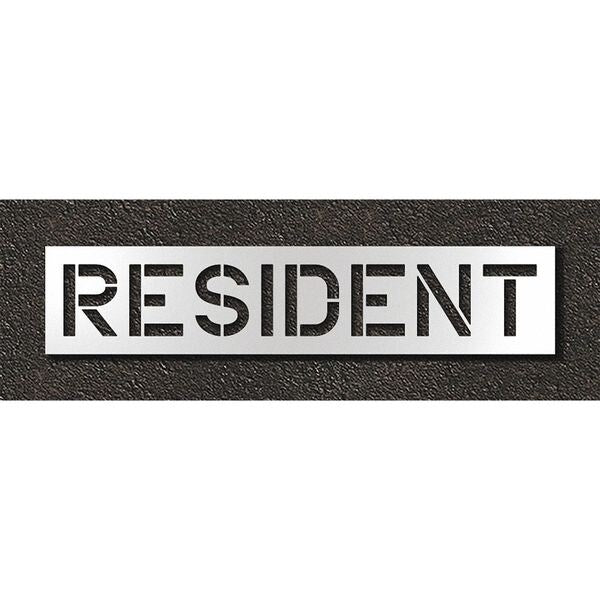 Pavement Stencil, Resident, STL-108-71230