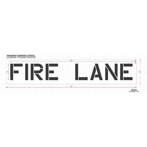 Pavement Stencil, Fire Lane, STL-108-71231