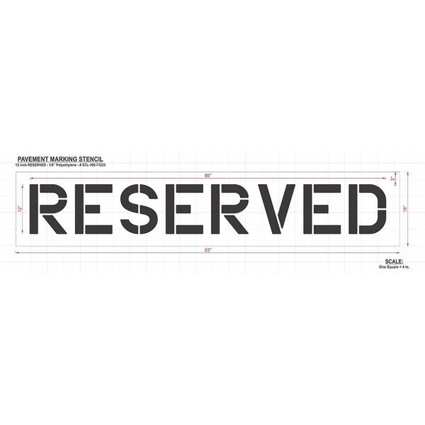 Pavement Stencil, Reserved, STL-108-71233