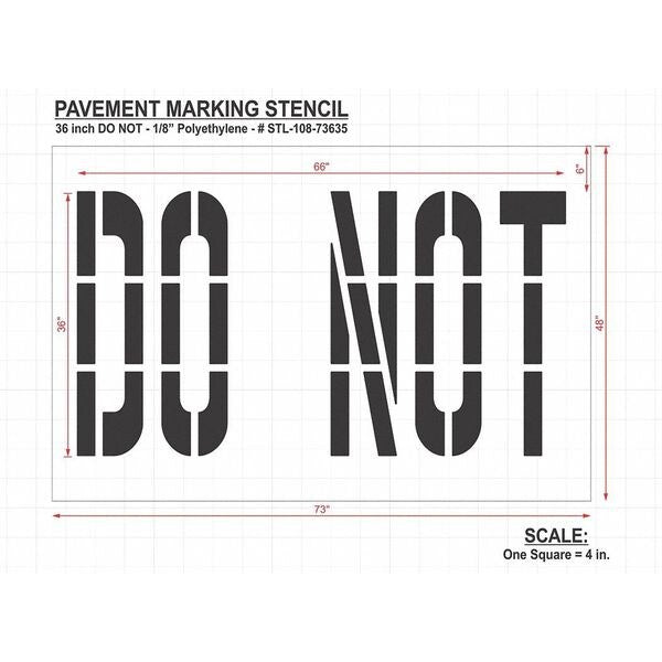 Pavement Stencil, Do Not, STL-108-73635