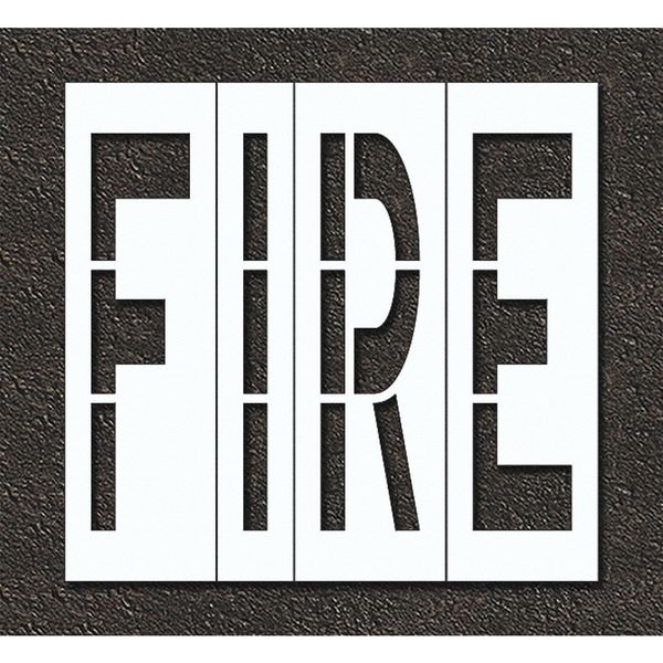 Pavement Stencil, Fire, STL-108-74801