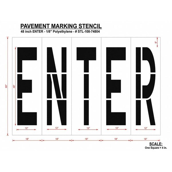 Pavement Stencil, Enter, STL-108-74804