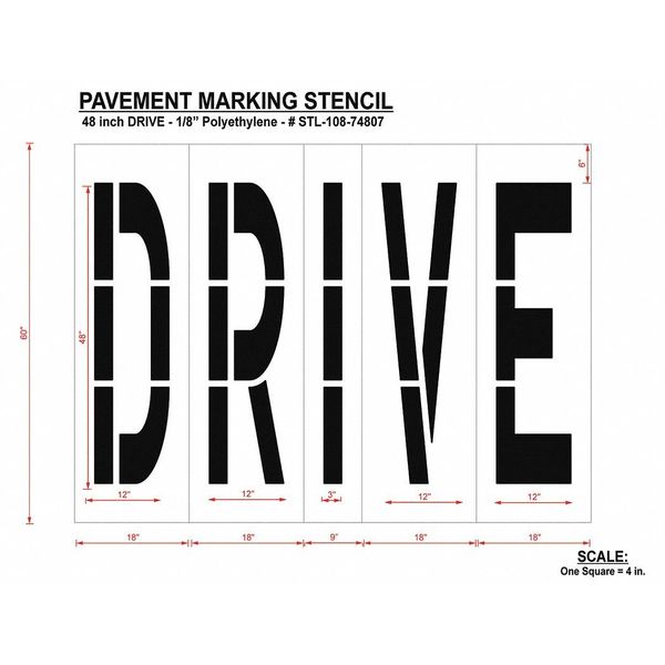 Pavement Stencil, Drive, STL-108-74807