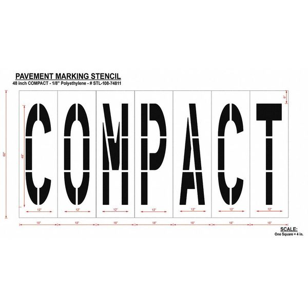 Pavement Stencil, Compact, STL-108-74811