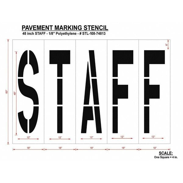 Pavement Stencil, Staff, STL-108-74813