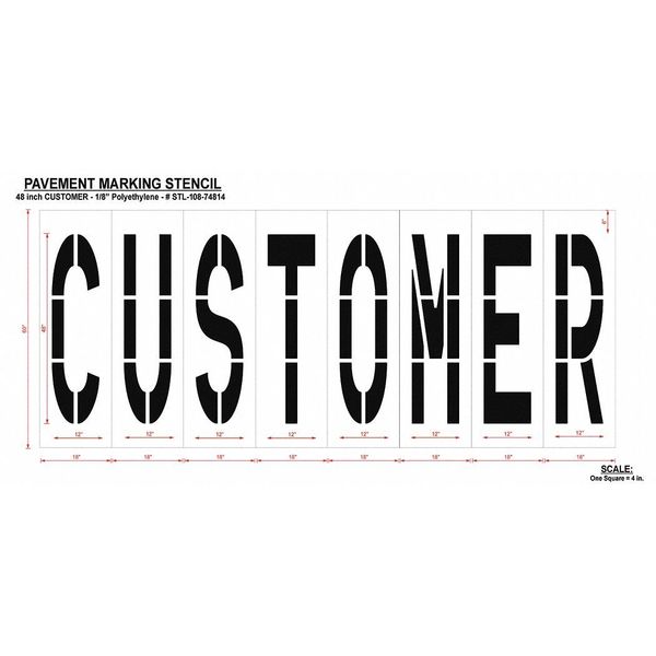 Pavement Stencil, Customer, STL-108-74814