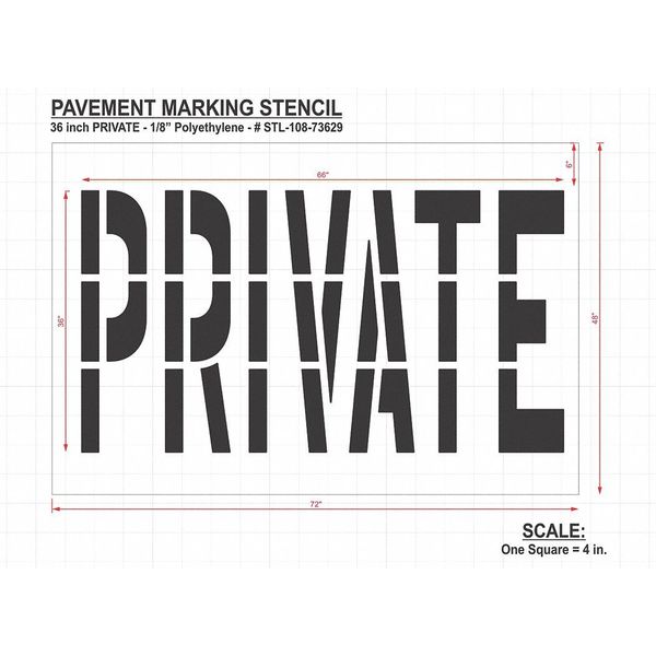 Pavement Stencil, Private, STL-108-73629