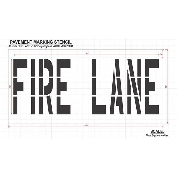 Pavement Stencil, Fire Lane, STL-108-73631