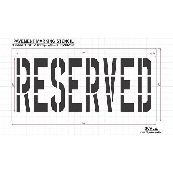 Pavement Stencil, Reserved, STL-108-73633
