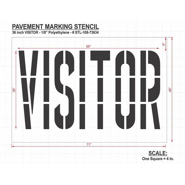 Pavement Stencil, Visitors, STL-108-73634