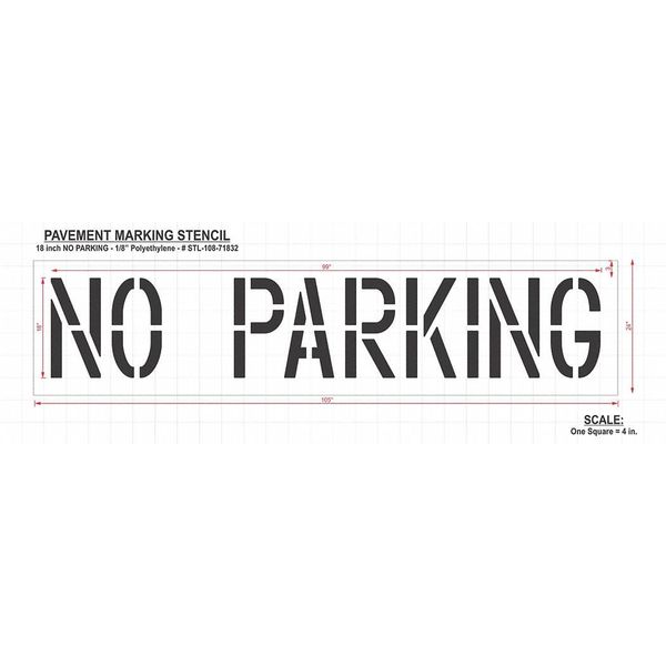Pavement Stencil, No Parking, STL-108-71832