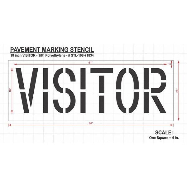 Pavement Stencil, Visitors, STL-108-71834