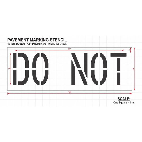 Pavement Stencil, Do Not, STL-108-71835