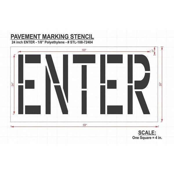 Pavement Stencil, Enter, STL-108-72404