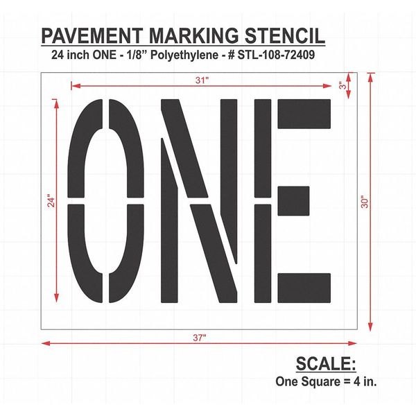 Pavement Stencil, One, STL-108-72409