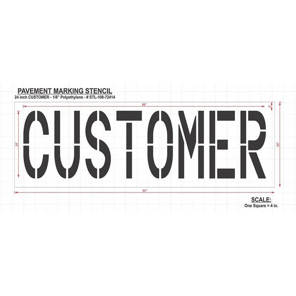 Pavement Stencil, Customer, STL-108-72414