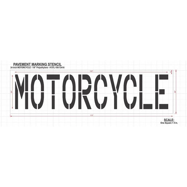 Pavement Stencil, Motorcycle, STL-108-72416