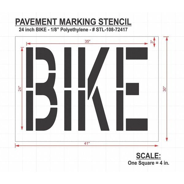 Pavement Stencil, Bike, STL-108-72417