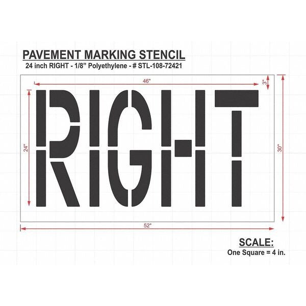 Pavement Stencil, Right, STL-108-72421